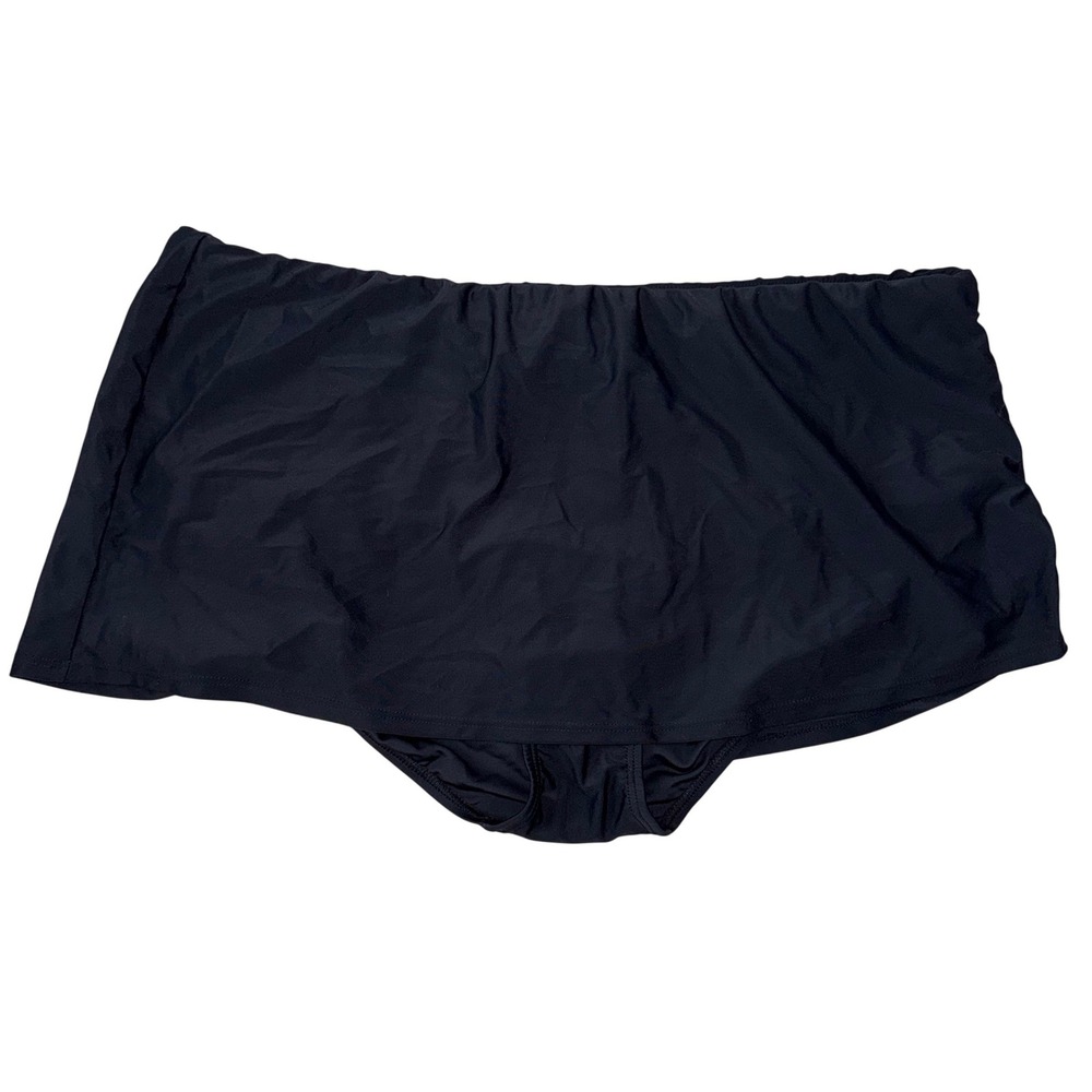 Swimsuits For All Womens Plus Size 24 Black High Waisted Bikini Bottom NEW